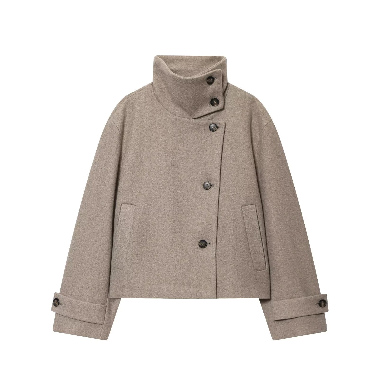 Women's Long-Sleeve Button-Front Coat