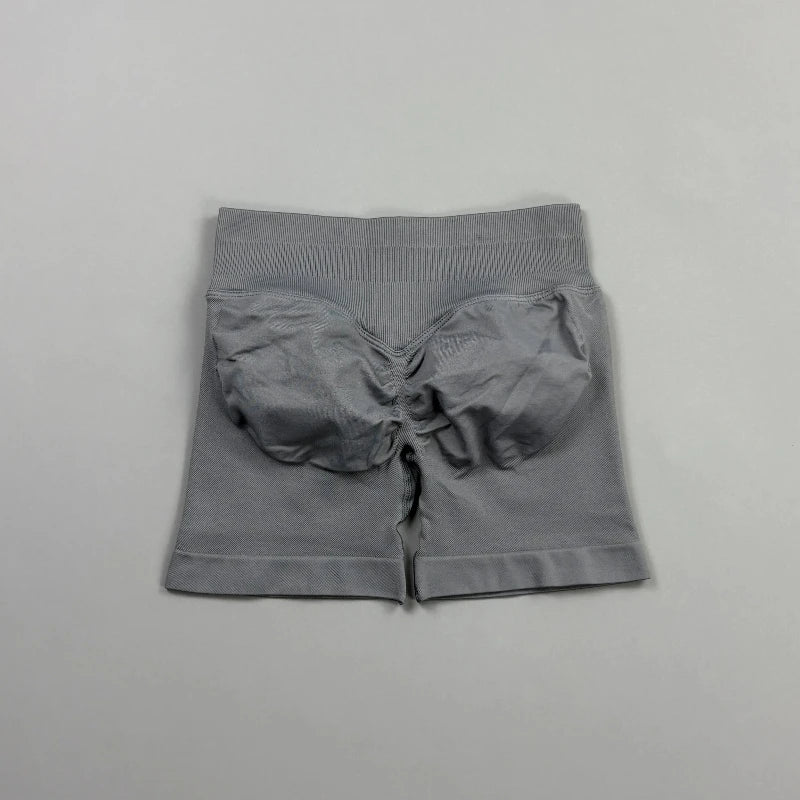 Women's High Waist Nylon Blend Scrunch Shorts for Gym Training