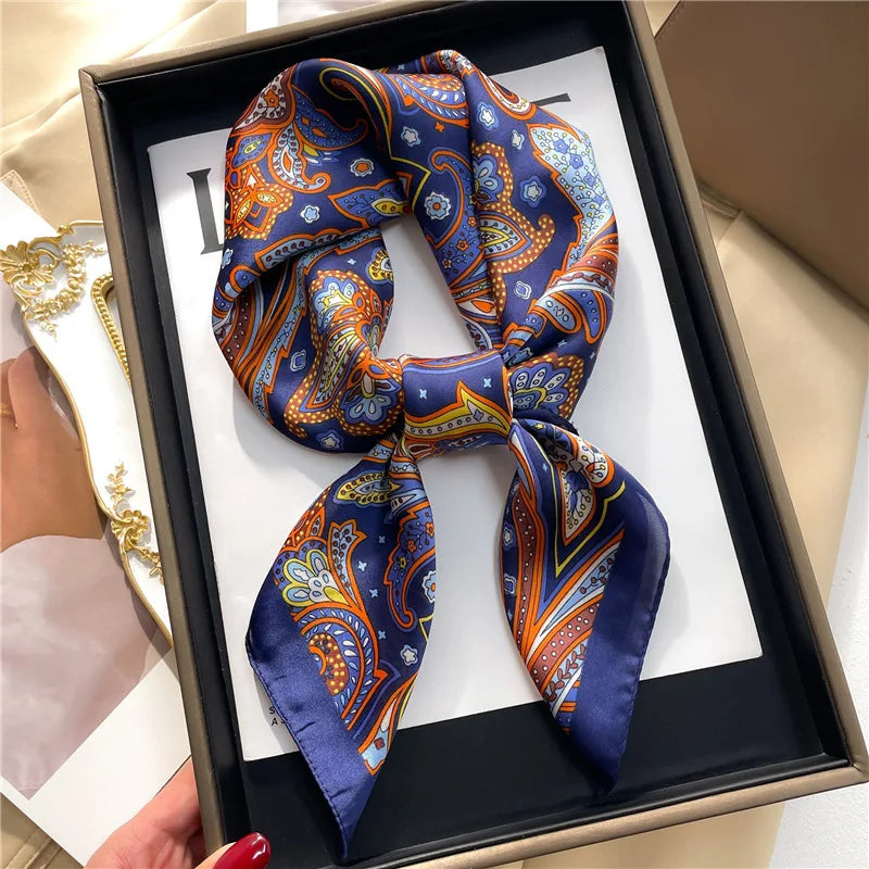 Patterned Square Scarf with Paisley and Houndstooth Style Options