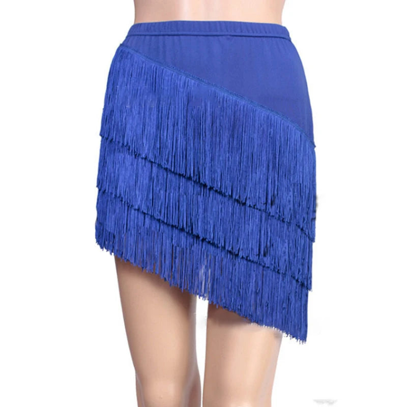 Women's Fringe Mini Latin Dance Skirt for Ballroom and Salsa Outfits