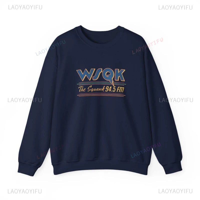 Radio Graphic Long Sleeve Pullover Casual Sweatshirt for Layering