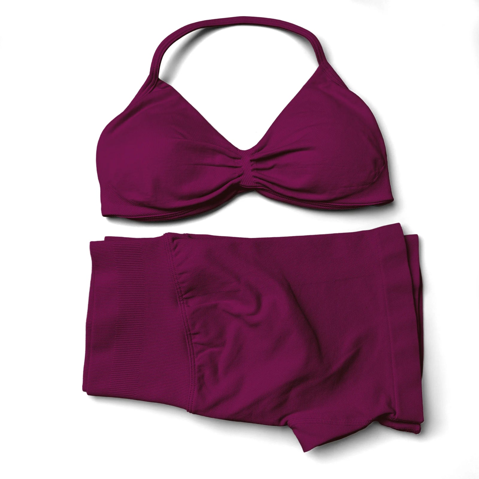 Women's Halter Bra And Variable Bottoms Yoga Set