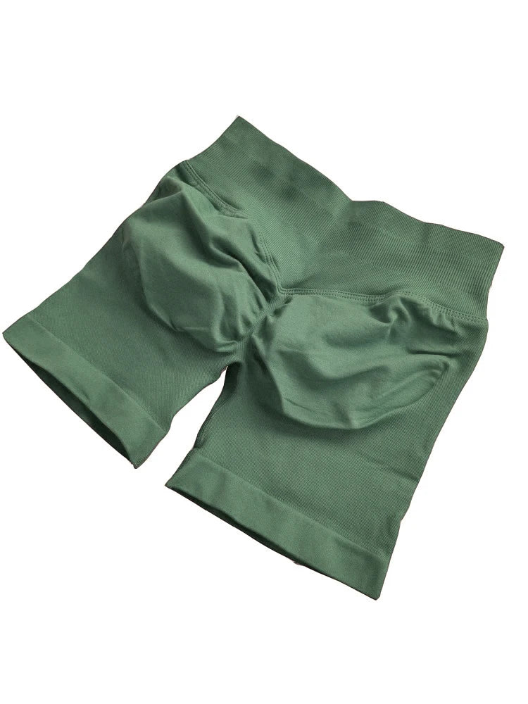 Women's Scrunch Back Nylon Blend Shorts for Yoga and Gym Training