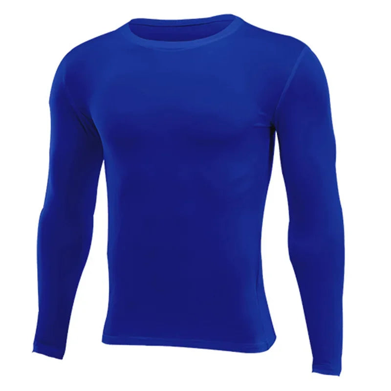 Fitted Crew Neck Long Sleeve Compression T Shirt