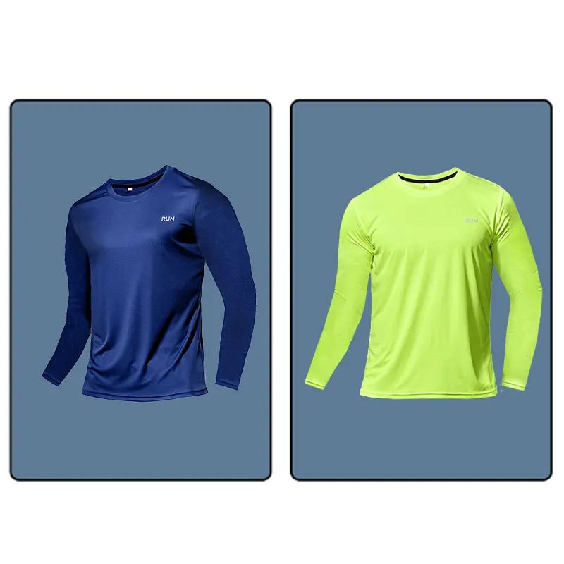 Men's Raglan Long Sleeve Crew Neck T-shirt For Workout Outfits