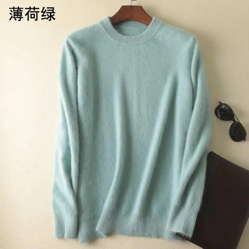 Men's Plain Long Sleeve Knit Sweater