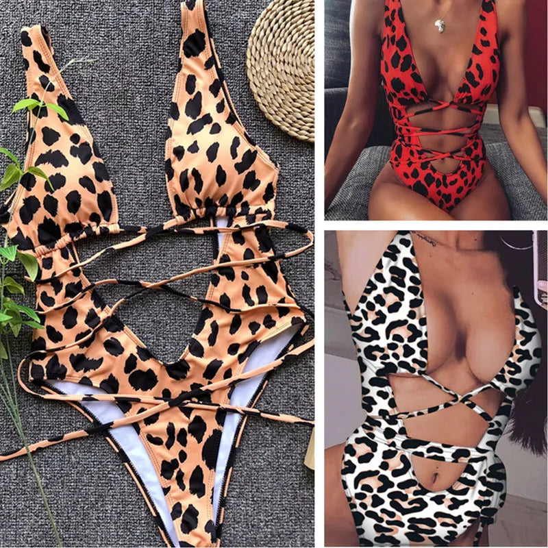 Women's Cutout Strappy Swimwear with One and Two Piece Styles