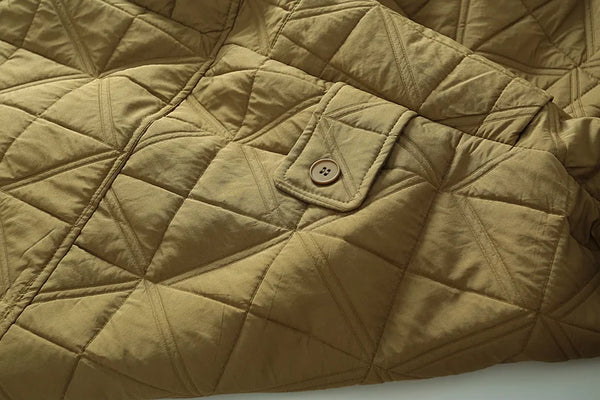 Casual Quilted Winter Coat For Women Single Breasted Irregular Mid Length A Line Long Sleeved Cotton Jackets Woman 4XL