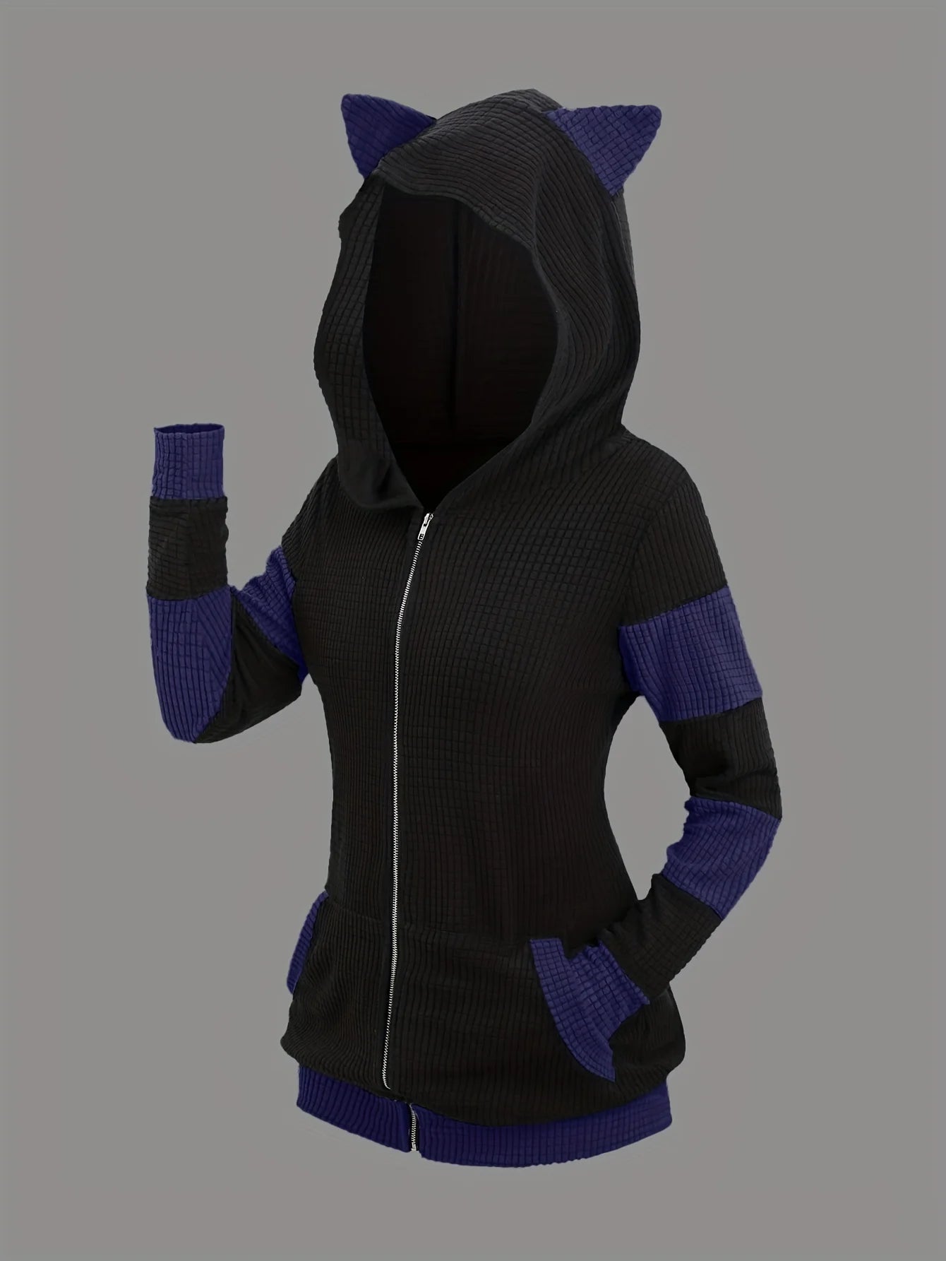 Cat Ear Long Sleeve Pullover Casual Hoodie for Layering
