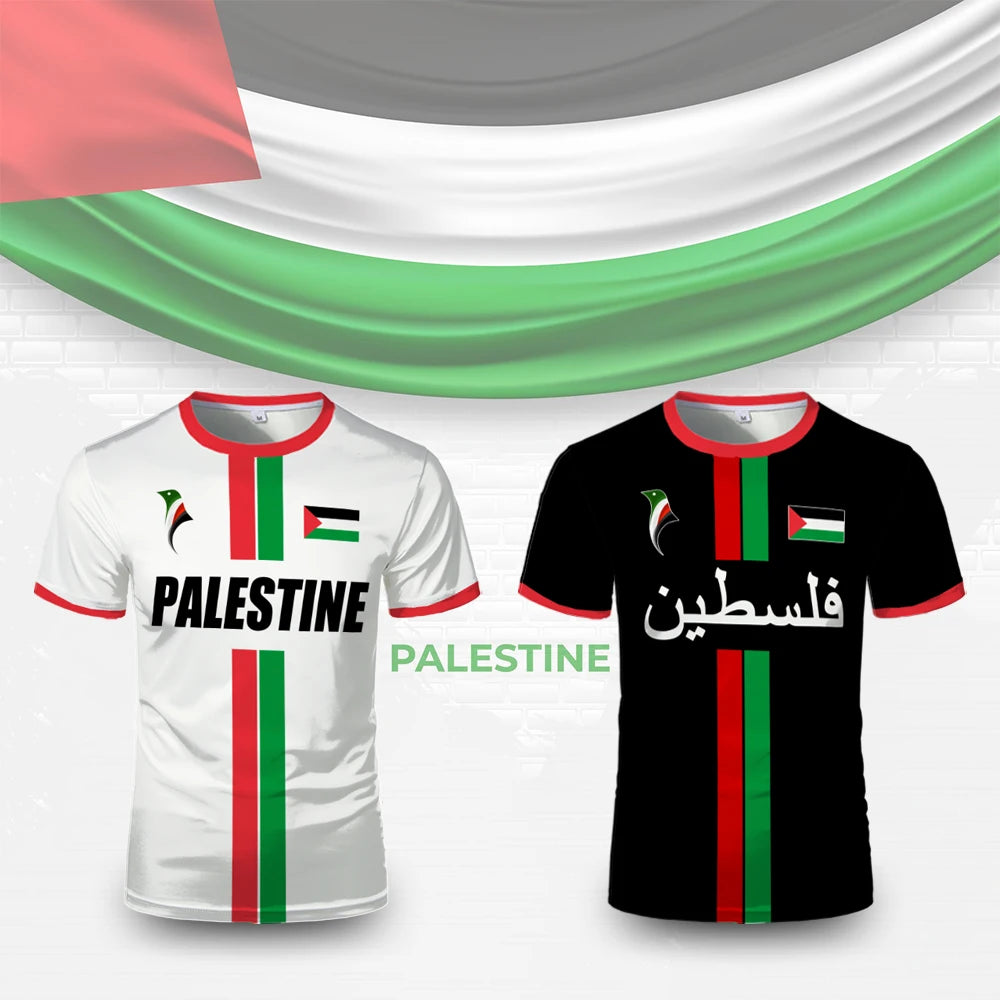 Palestine Football Graphic Short Sleeve T-shirt For Sports Outfits