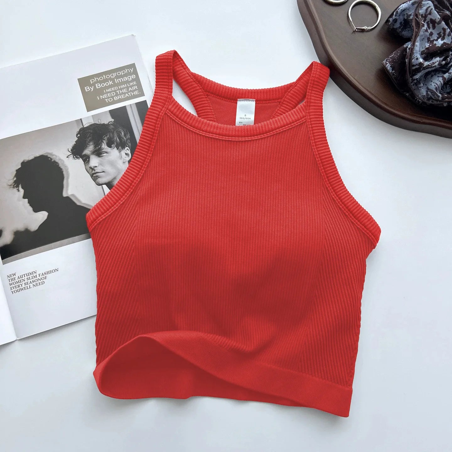 Women's Contrast Trim Racerback Sports Bra