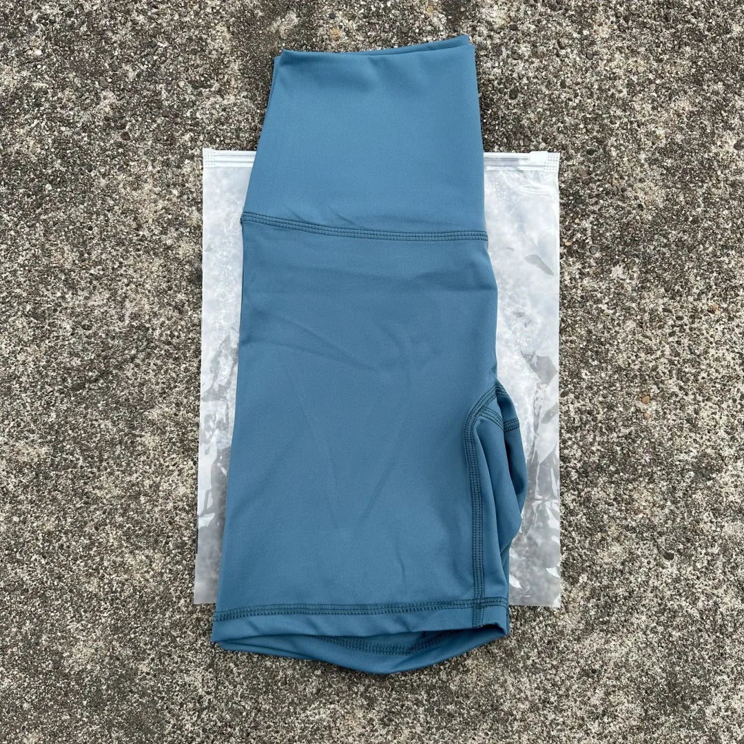 Women's High Waist Nylon Blend Biker Shorts for Yoga and Training