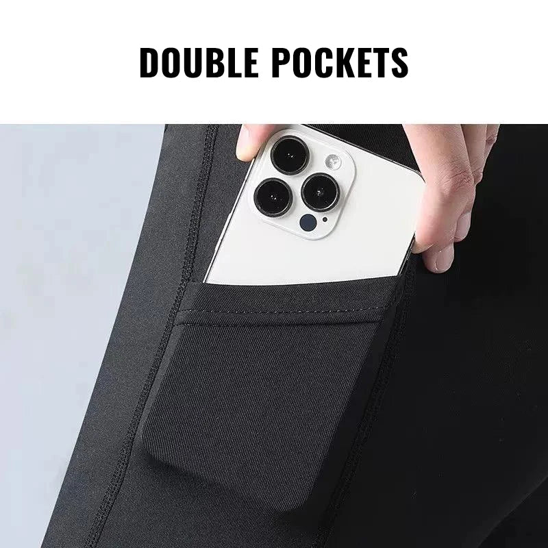 Men's Pocket Training Leggings for Gym and Running