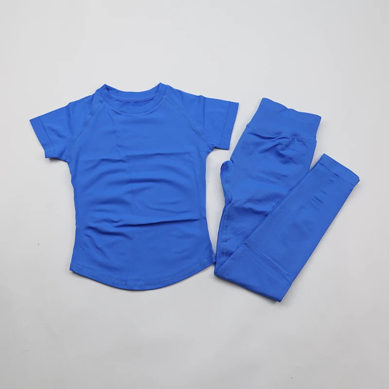 Women's Tee And Shorts Yoga Set For Workout Outfits
