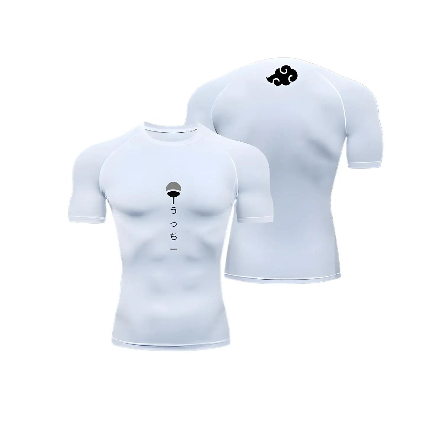 Anime Graphic Compression Short Sleeve T-shirt For Sports Outfits