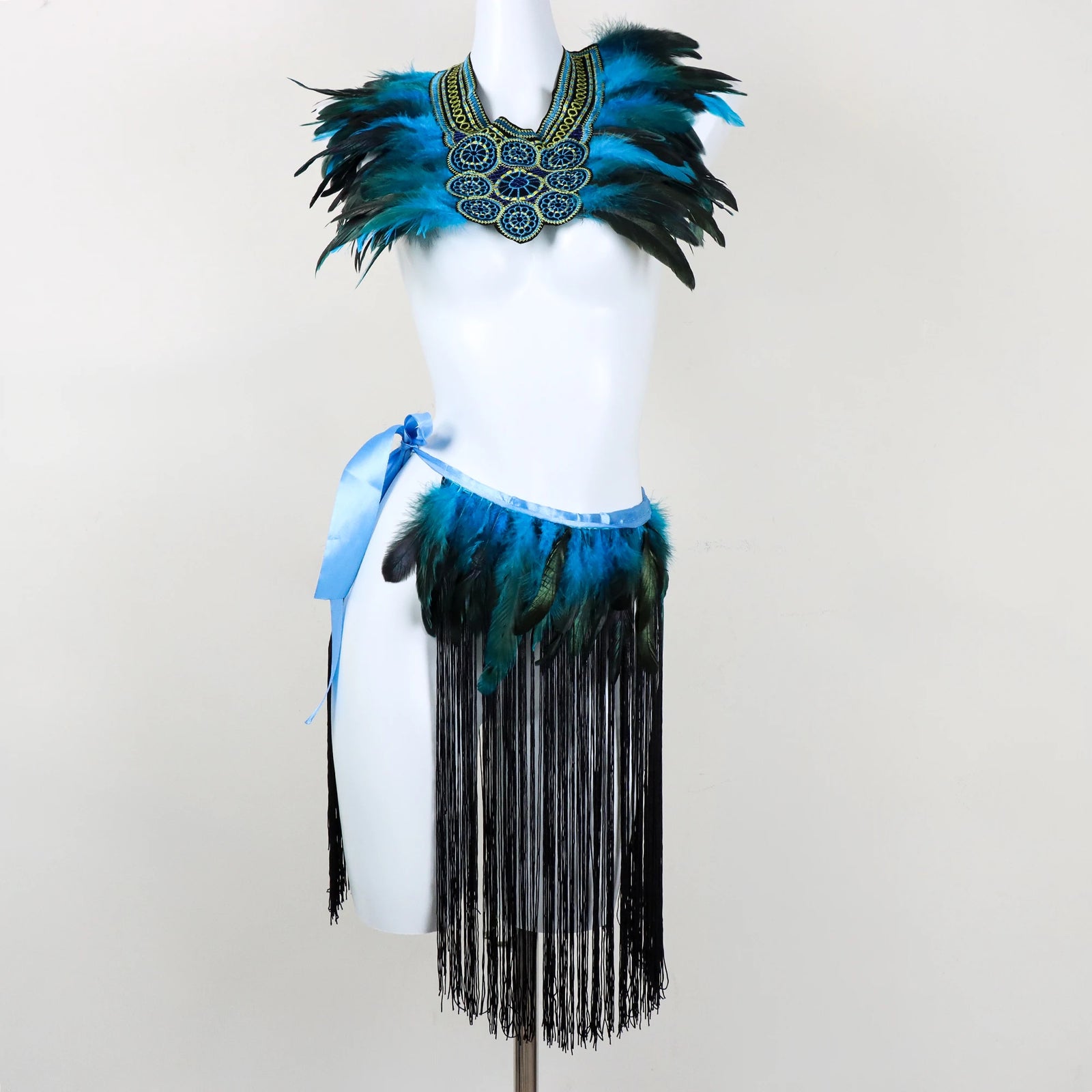 Feather Trim Shoulder Cape for Layering over Outfits