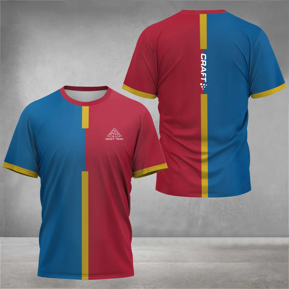 Printed Court Sports Short Sleeve T-shirt For Sports Outfits