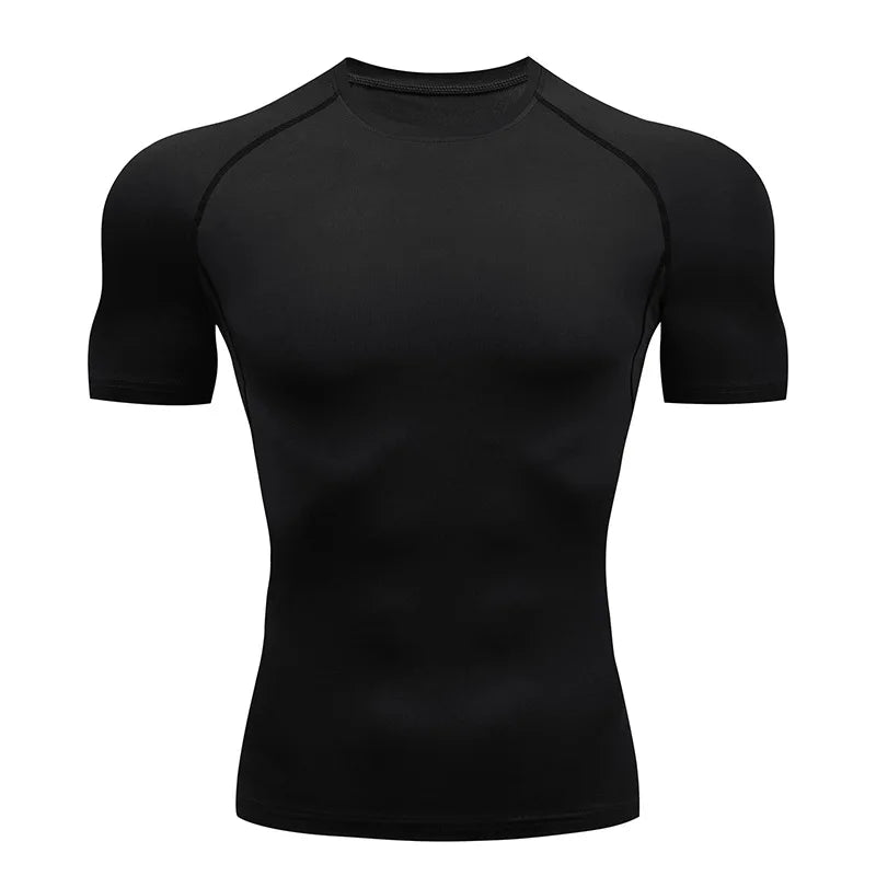 Fitted Sports Compression Shirt with Original Sleeve Style Options