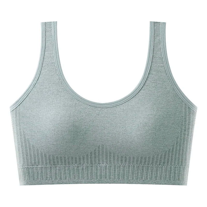 Women's Ribbed Scoop Neck Cropped Tank Top