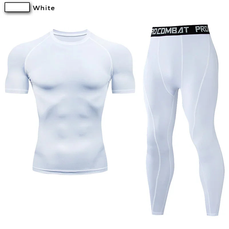 Men's Fitted Training Top and Leggings Set