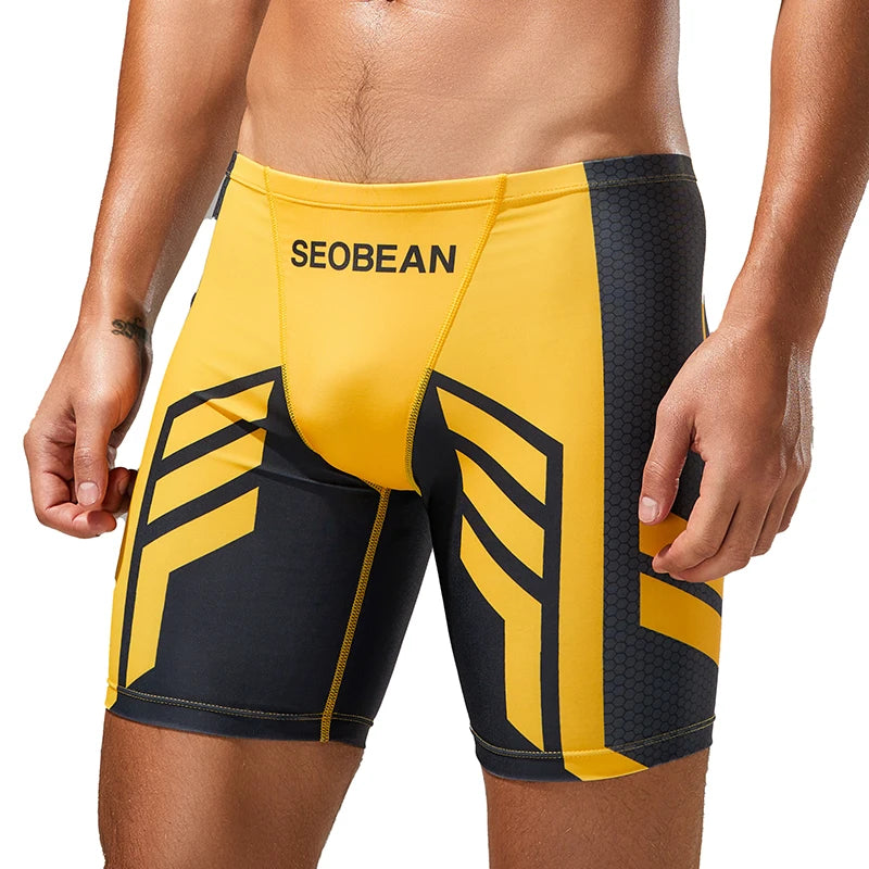 Men's Swimsuit Bottoms in Low-Rise Swim Boxer Style for Beach and Pool Wear