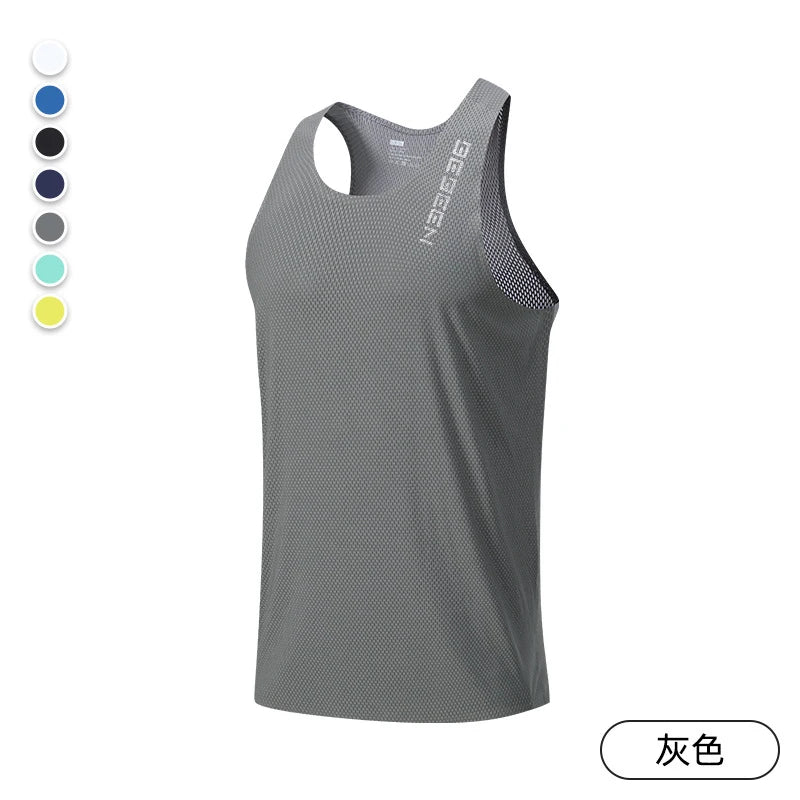 Sleeveless Crew Neck Racerback Running Training Tank Top