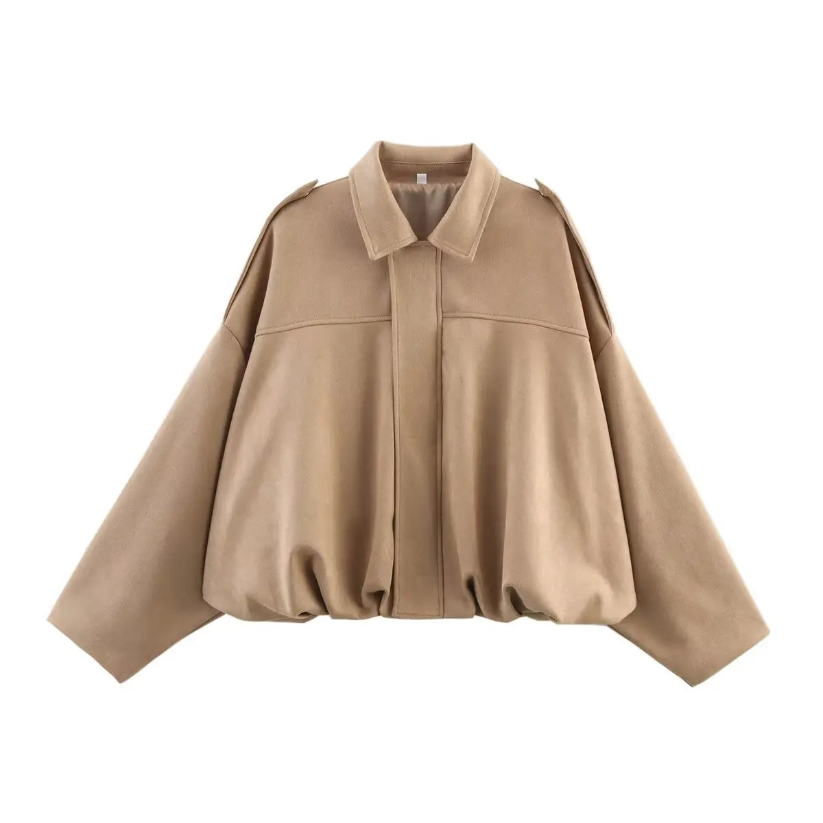 Women's Suede-Look Zip-Front Bomber Jacket
