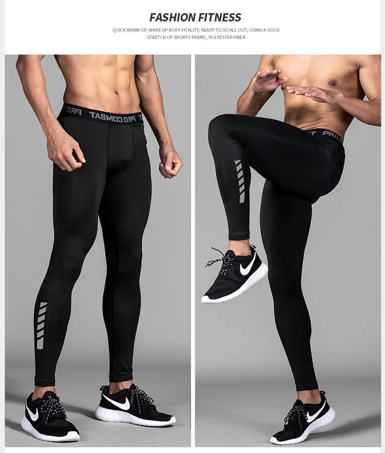 Men's Fitted Training Leggings for Gym and Running