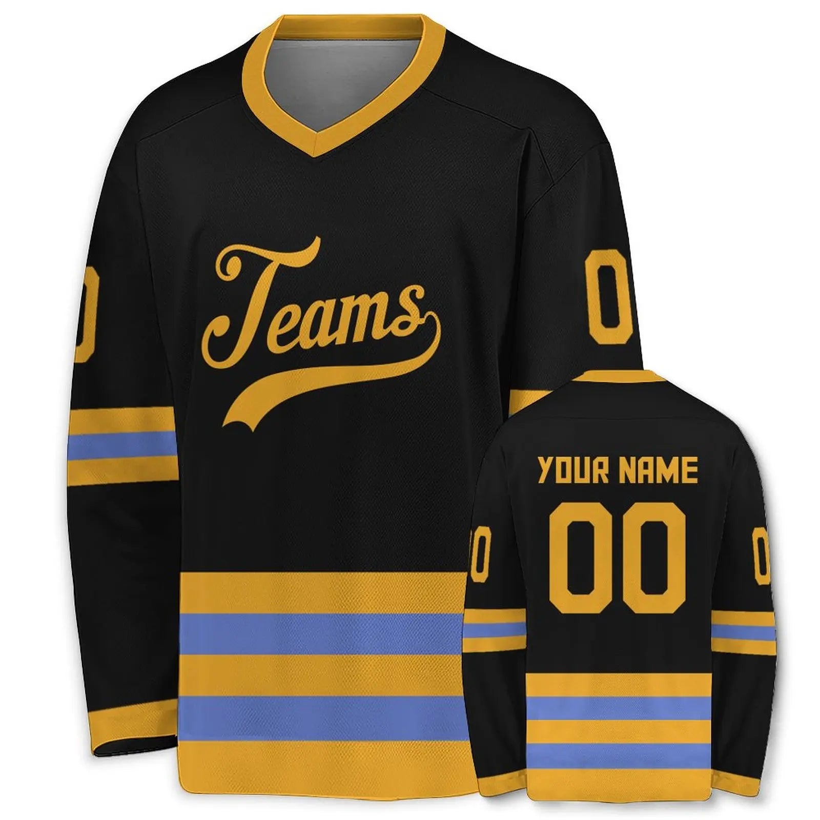 Striped Number Design Long Sleeve Jersey For Sports Outfits