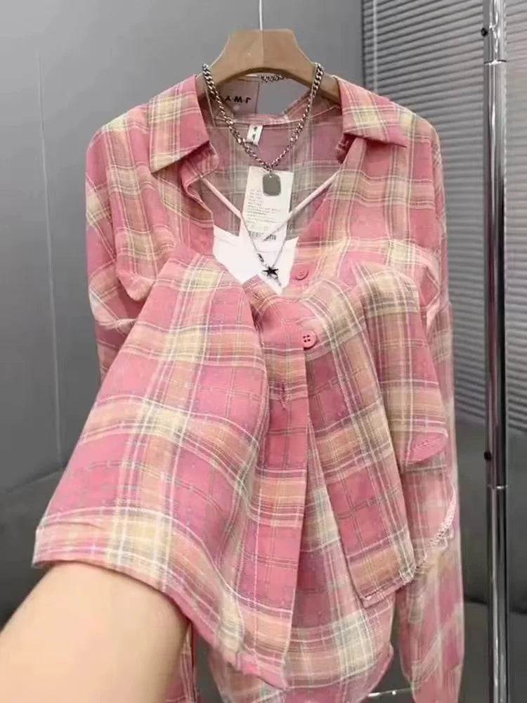 Women's Checked Long Sleeve Shirt