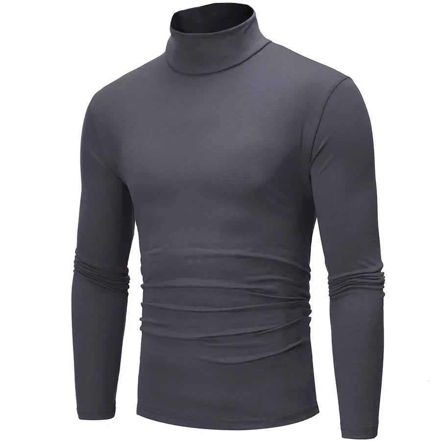 Men's Fitted Turtleneck Long Sleeve Sweater