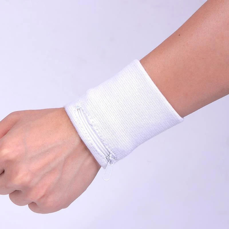 Zippered Wrist Pouch Wallet with Soft Band Shape