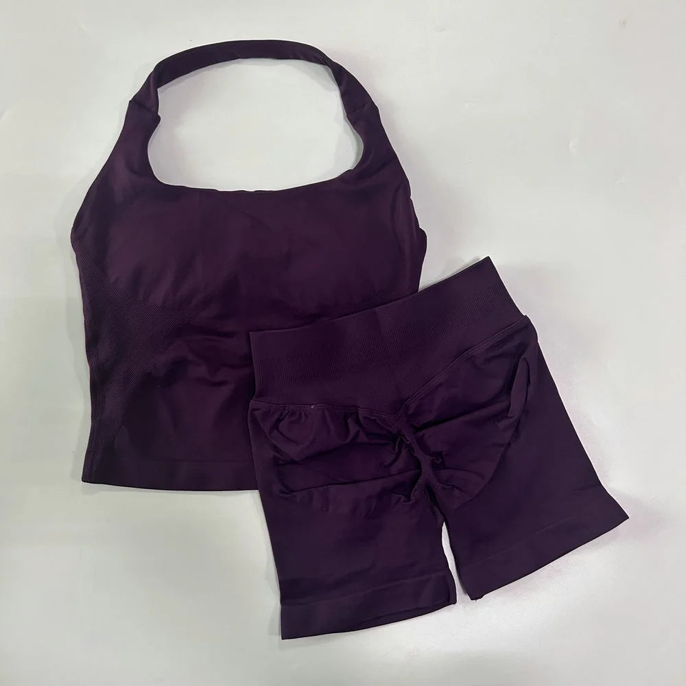 Women's Tank And Shorts Yoga Set For Workout Outfits