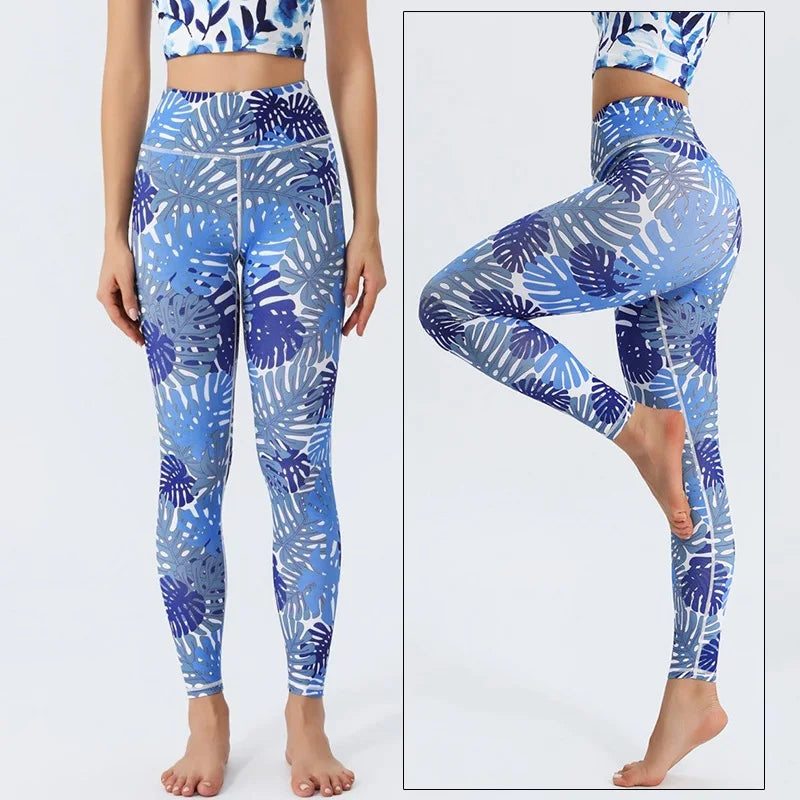 Women's Printed High-Waist Workout Leggings