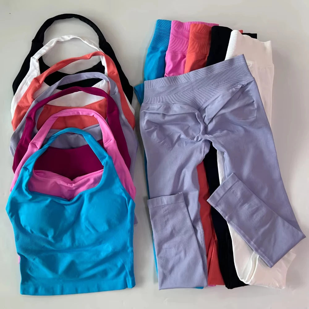 Women's Tank And Shorts Yoga Set For Workout Outfits