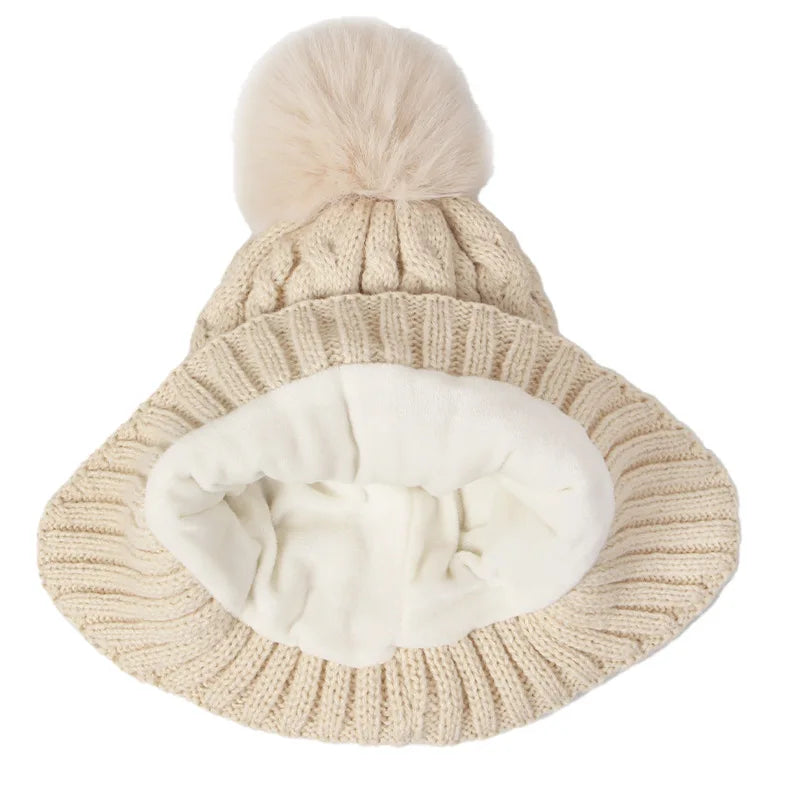 Kids' Knitted Beanie Hat Scarf and Gloves Set for Winter Outfits