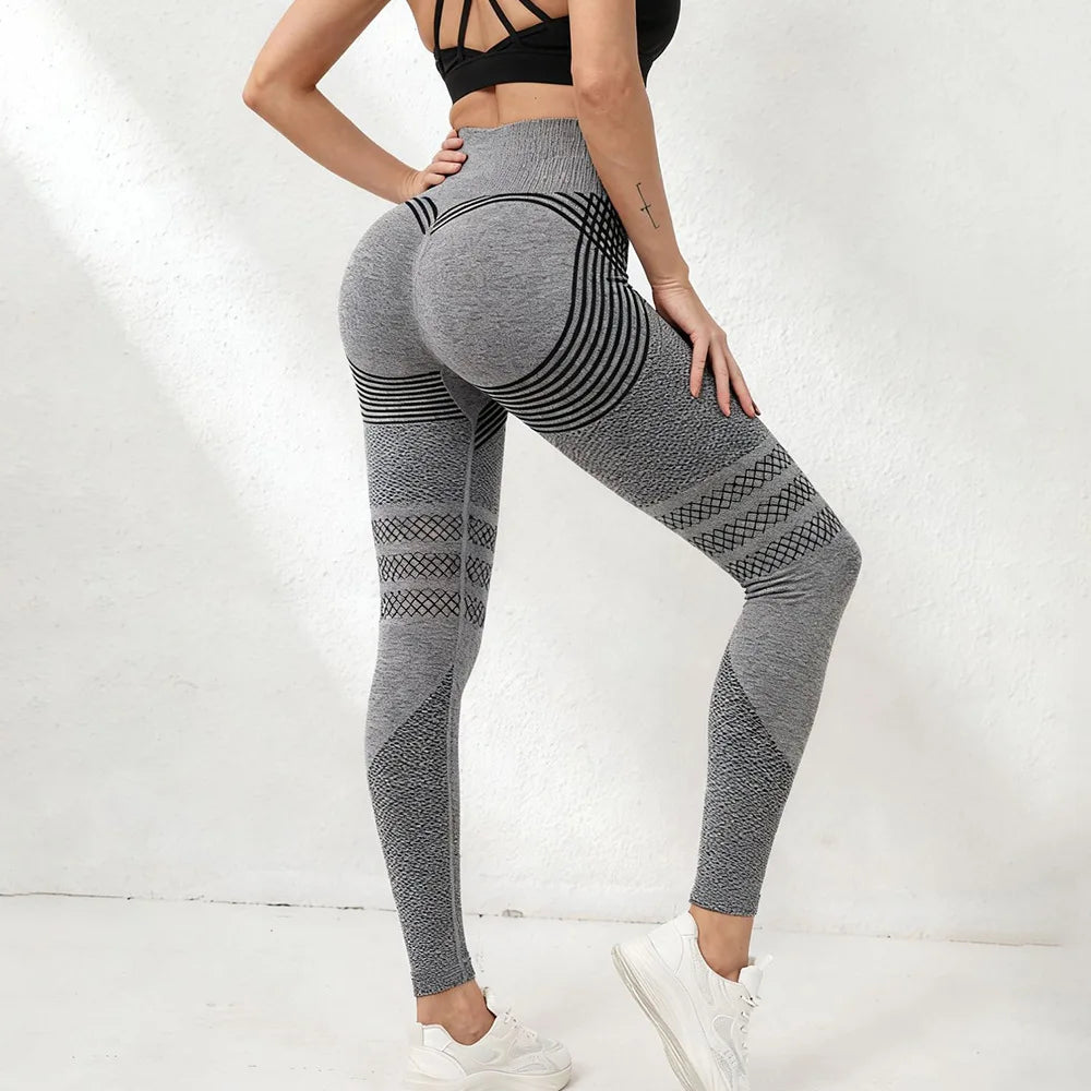 Women's Textured Full Length Leggings For Workout Outfits