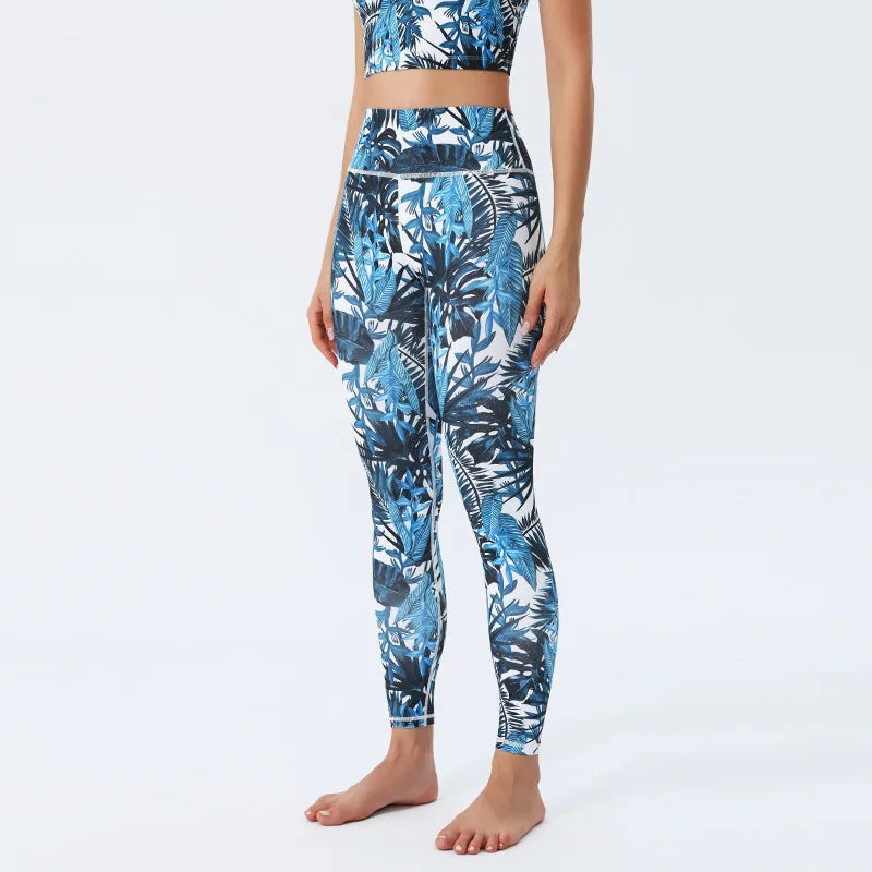 Women's Floral Sports Bra and Leggings Workout Set