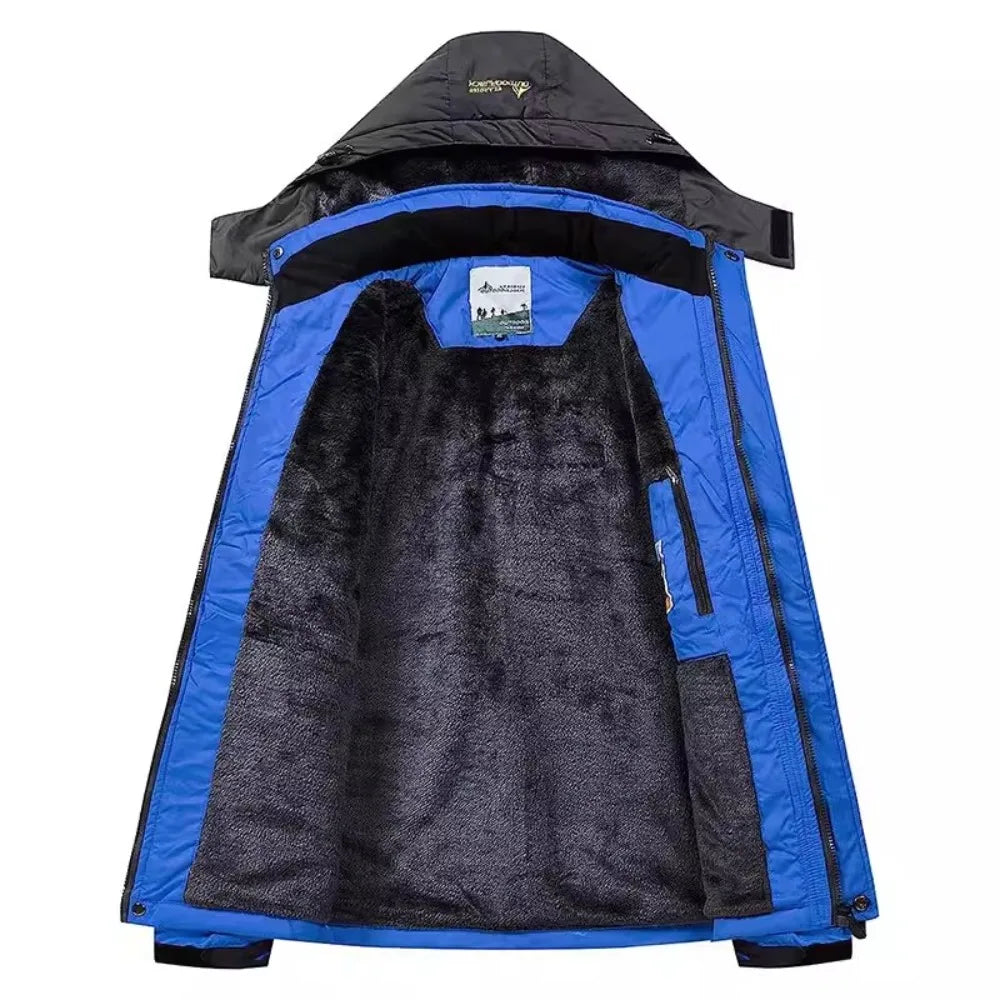 Men's Colour Block Hooded Zip Front Jacket