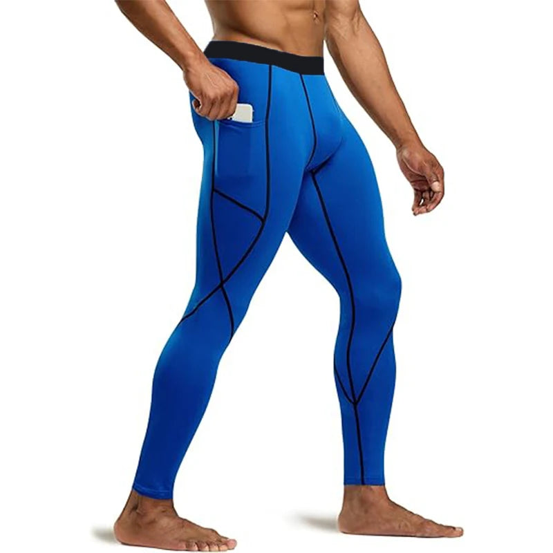 Men's Fitted Training Leggings for Gym and Running