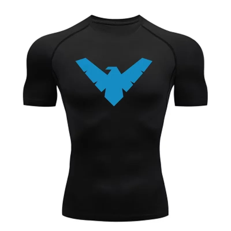 Fitted Crew Neck Long Sleeve Compression T Shirt