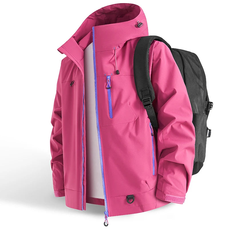 Hooded Zip-Front Outdoor Jacket