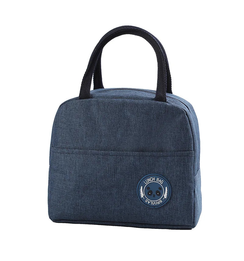 Zippered Lunch Tote Bag with Twin Carry Handles