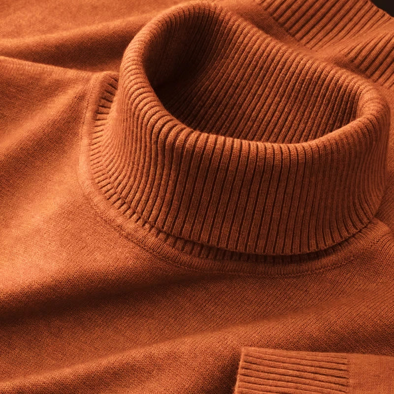 Men's Turtleneck Long Sleeve Knit Sweater