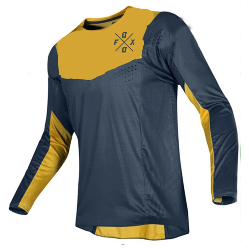 Long Sleeve Graphic Pullover Mountain Bike Jersey for Trail Riding