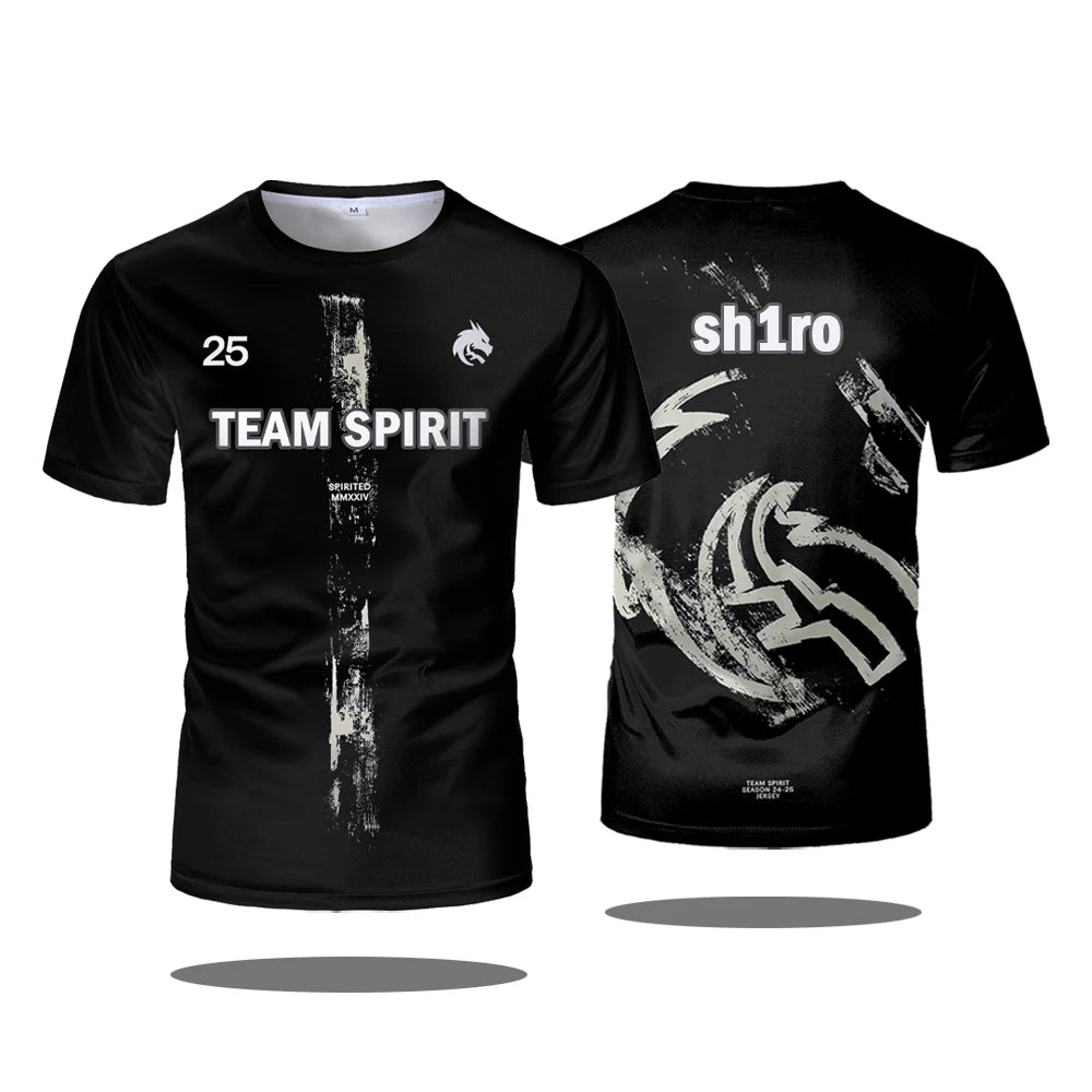 Team Spirit Esports Short Sleeve T-shirt For Sports Outfits