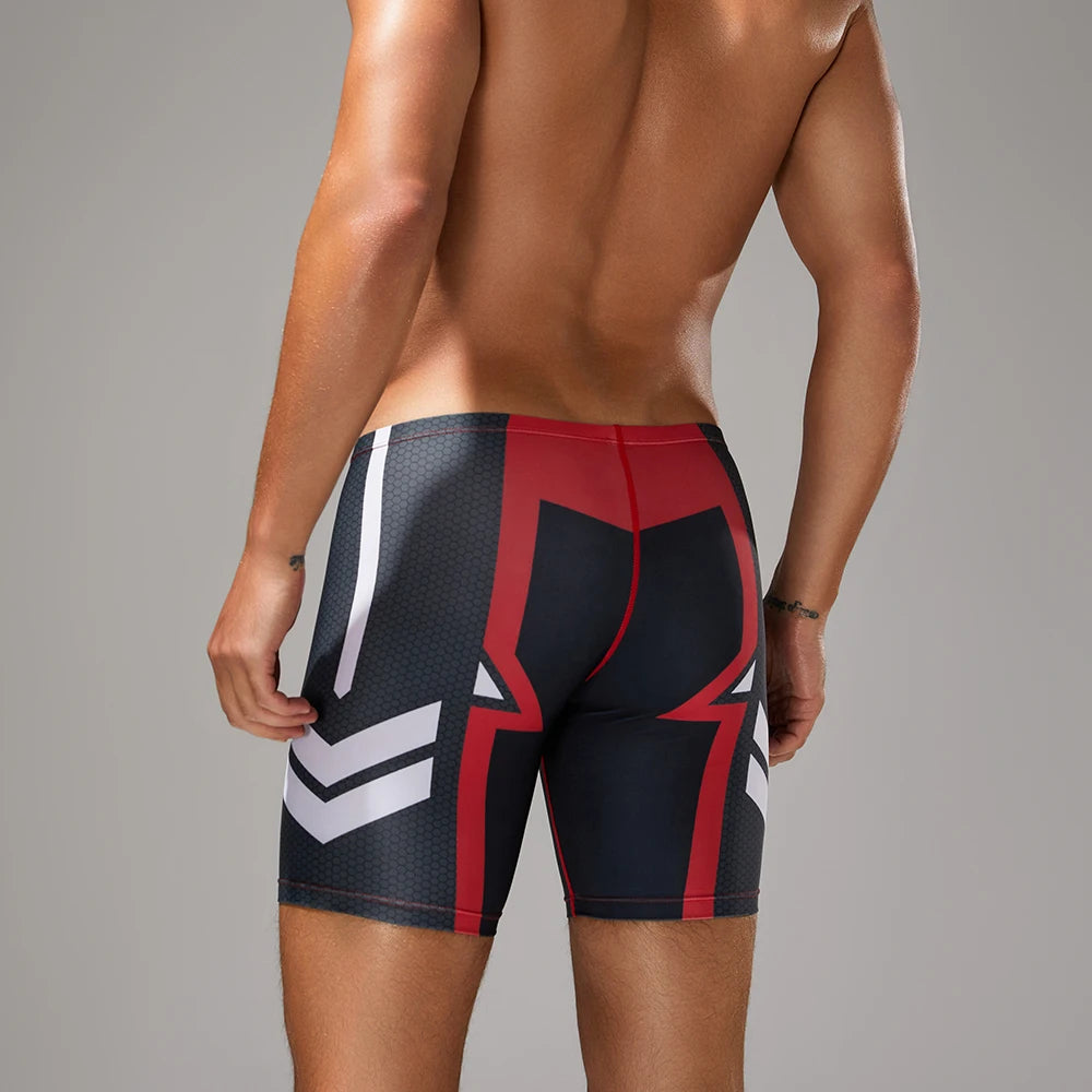 Men's Swimsuit Bottoms in Low-Rise Swim Boxer Style for Beach and Pool Wear