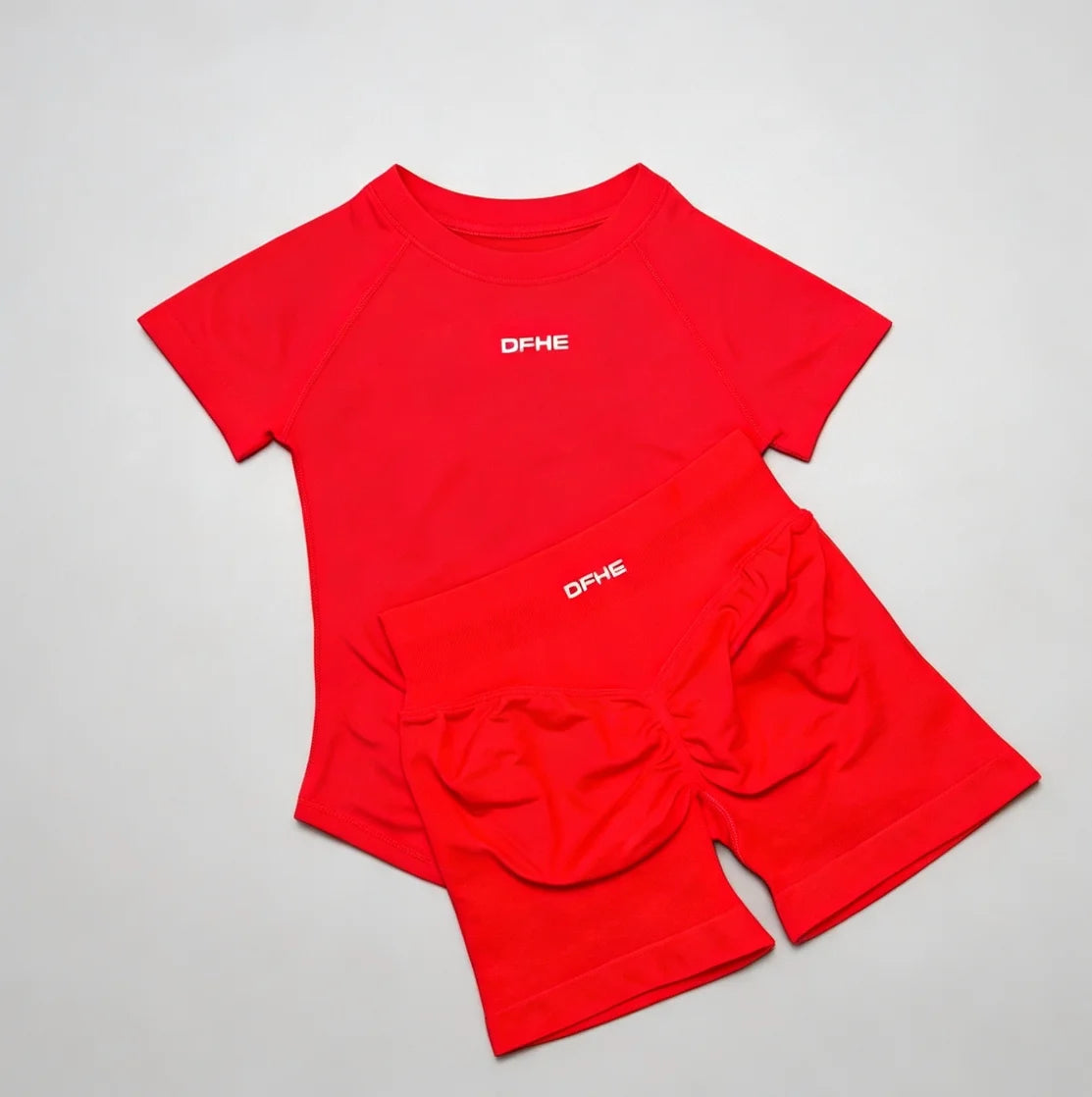 Women's Tee And Shorts Yoga Set For Workout Outfits