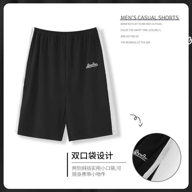 Men's Solid Elastic Waist Pocket Lounge Sleep Shorts with Style Options