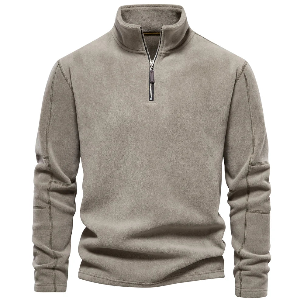 Men's Quarter-Zip Fleece Long-Sleeve Pullover